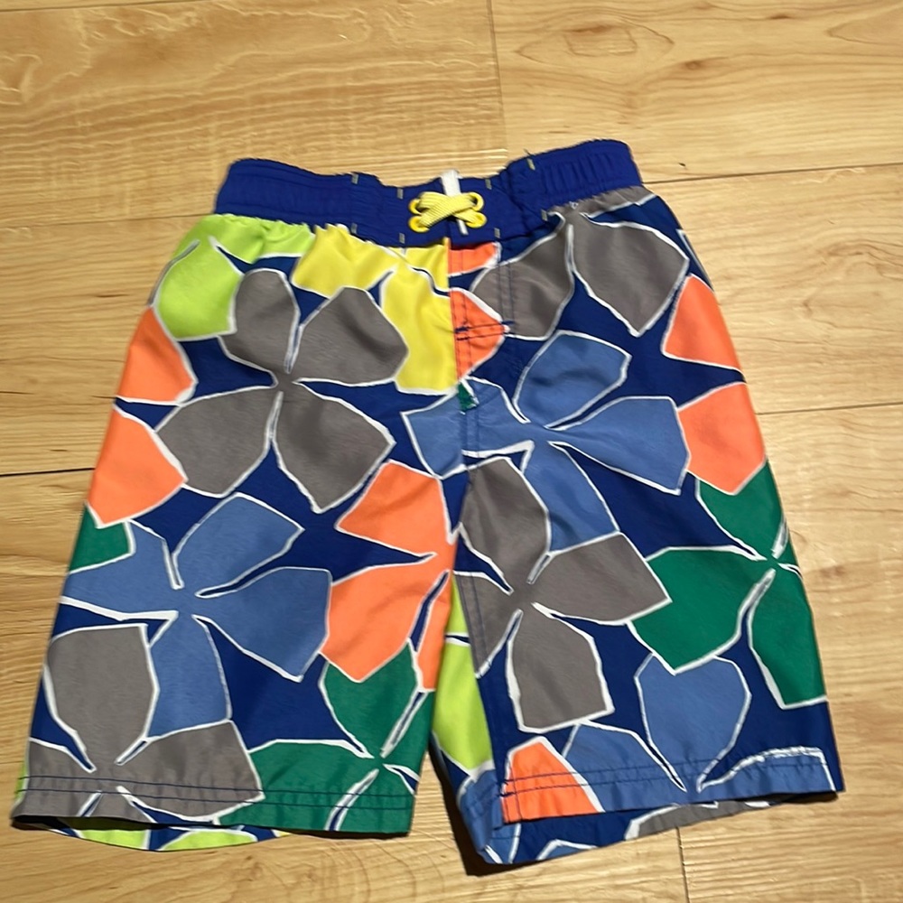 Boys Cat & Jack S (6/7) multicolored floral swim trunks